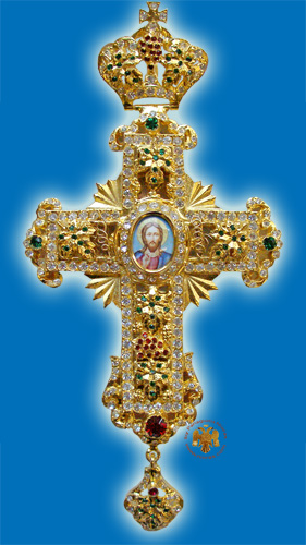 Orthodox Pectoral Cross Design No.90 Gold Plated